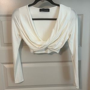 Naked Wardrobe long sleeve crop top